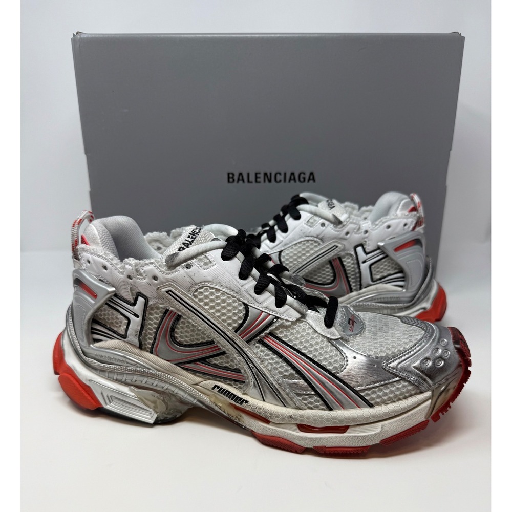 Balenciaga Runner Sneaker White/Red/Black New Season Size 12 US 45 EU